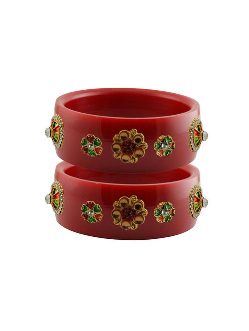 stones work kada bangle set - 18781468 - Very Small Image - 1