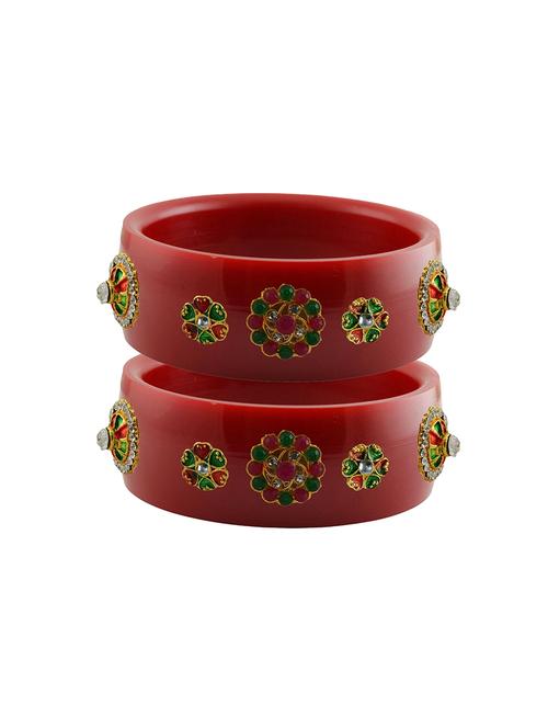 stones work kada bangle set - 18781500 - Very Small Image - 1