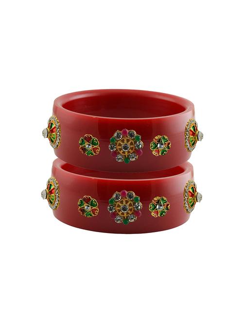 stones work kada bangle set - 18781515 - Very Small Image - 1