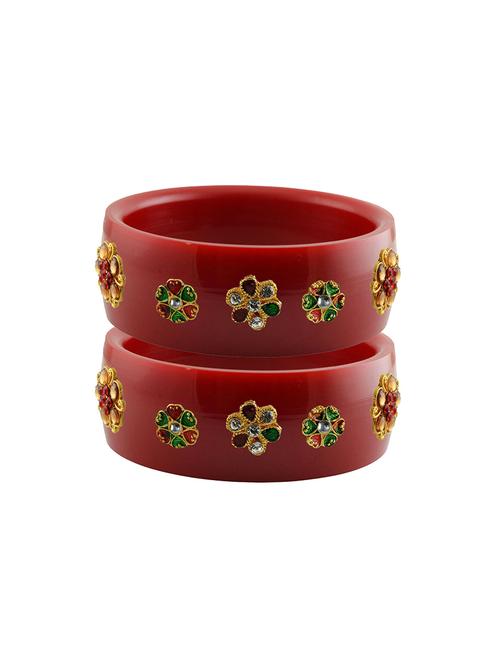stones work kada bangle set - 18781541 - Very Small Image - 1