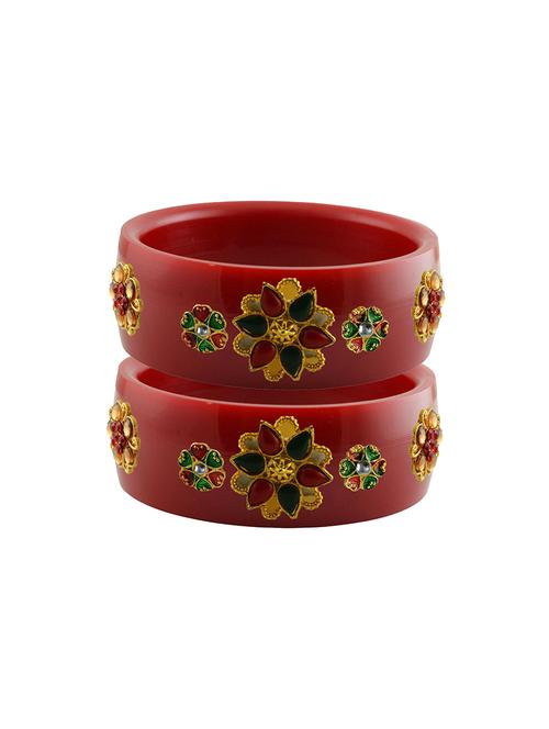 stones work kada bangle set - 18781543 - Very Small Image - 1