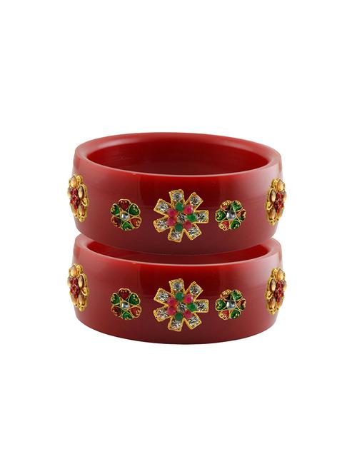 stones work kada bangle set - 18781549 - Very Small Image - 1