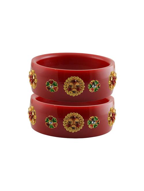 stones work kada bangle set - 18781563 - Very Small Image - 1