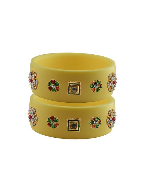 stones work kada bangle set - 18781583 - Very Small Image - 1