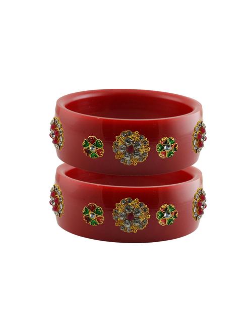 stones work kada bangle set - 18781653 - Very Small Image - 1
