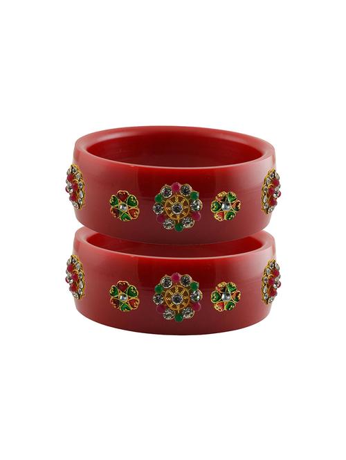 stones work kada bangle set - 18781667 - Very Small Image - 1