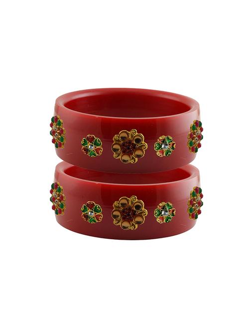 stones work kada bangle set - 18781772 - Very Small Image - 1
