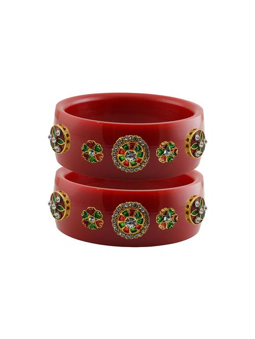 stones work kada bangle set - 18781814 - Very Small Image - 1