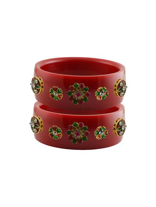 stones work kada bangle set - 18781823 - Very Small Image - 1