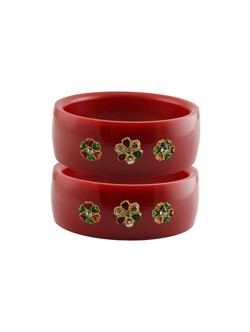 stones work kada bangle set - 18781827 - Very Small Image - 1