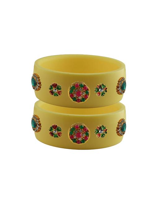stones work kada bangle set - 18781834 - Very Small Image - 1