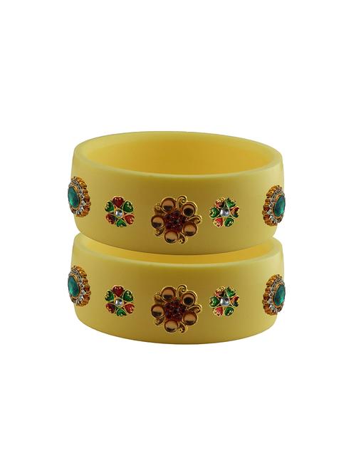 stones work kada bangle set - 18781847 - Very Small Image - 1