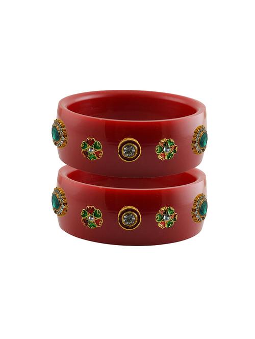stones work kada bangle set - 18781858 - Very Small Image - 1