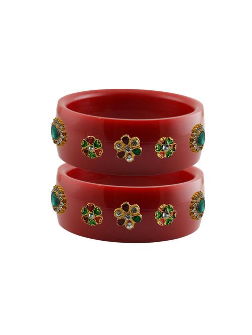 stones work kada bangle set - 18781862 - Very Small Image - 1