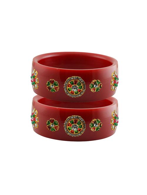 stones work kada bangle set - 18781890 - Very Small Image - 1