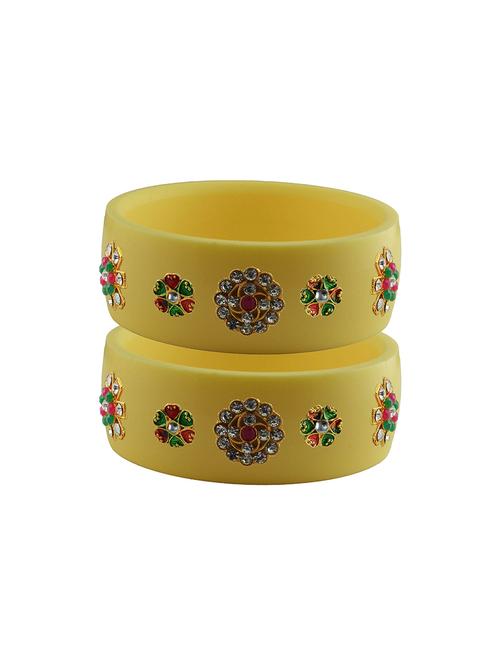 stones work kada bangle set - 18781900 - Very Small Image - 1