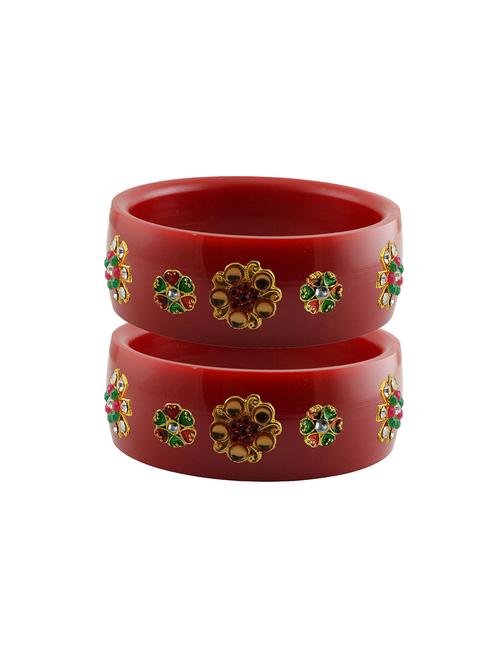 red stone stud acrylic bangle with very extra large size - 18781902 - Very Small Image - 1