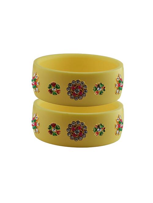 cream stone stud acrylic bangle with very extra large size - 18781906 - Very Small Image - 1