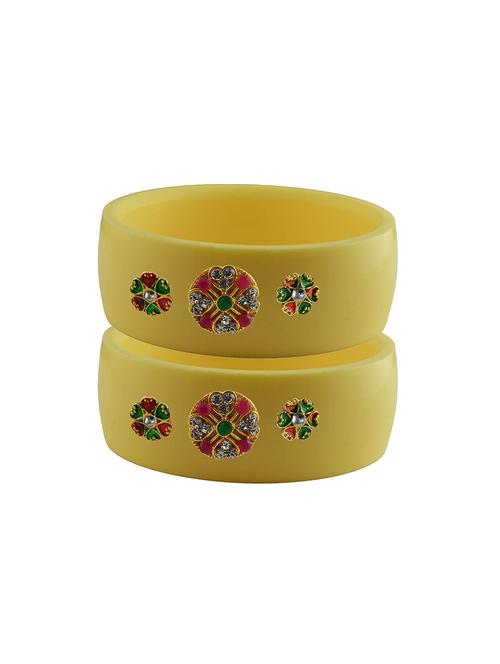 cream stone stud acrylic bangle with very extra large size - 18781907 - Very Small Image - 1