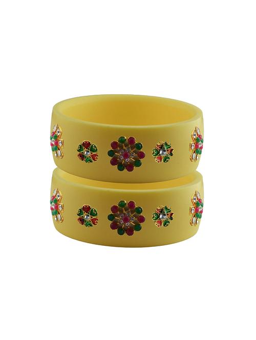 cream stone stud acrylic bangle with very extra large size - 18781911 - Very Small Image - 1