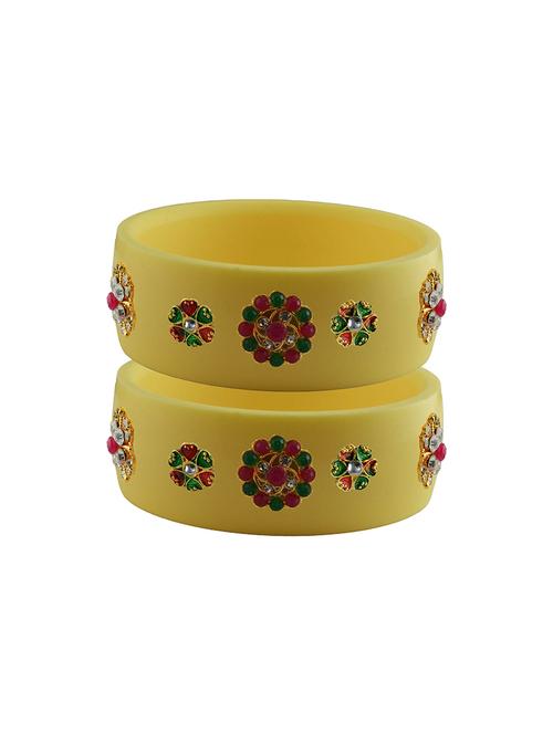 cream stone stud acrylic bangle with very extra large size - 18781923 - Very Small Image - 1