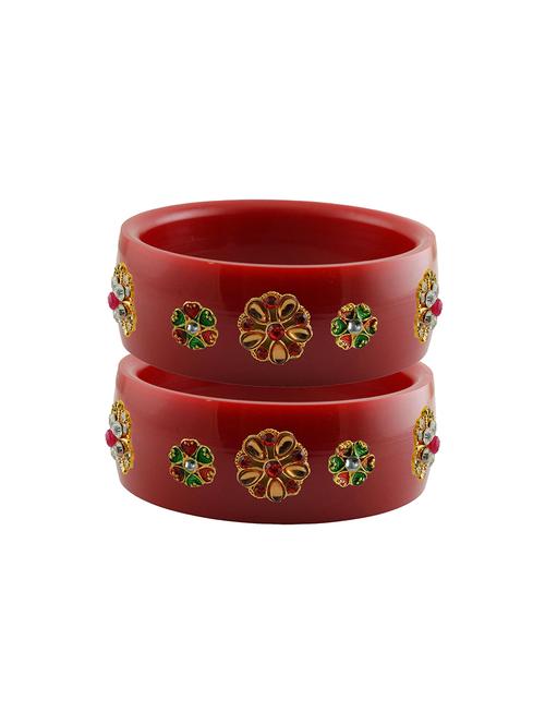 red stone stud acrylic bangle with very extra large size - 18781924 - Very Small Image - 1