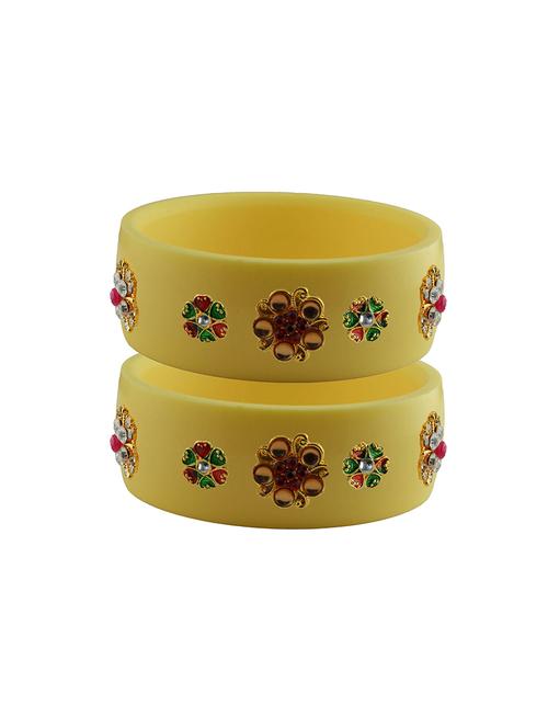 cream stone stud acrylic bangle with very extra large size - 18781945 - Very Small Image - 1