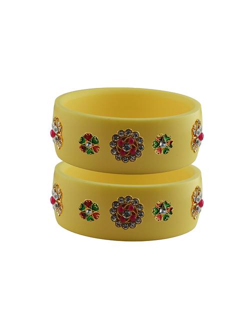 cream stone stud acrylic bangle with very extra large size - 18781949 - Very Small Image - 1