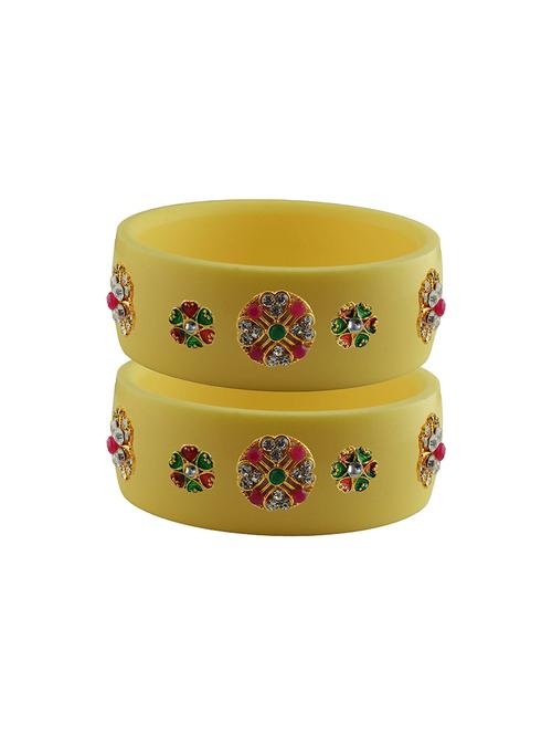 cream stone stud acrylic bangle with very extra large size - 18781951 - Very Small Image - 1