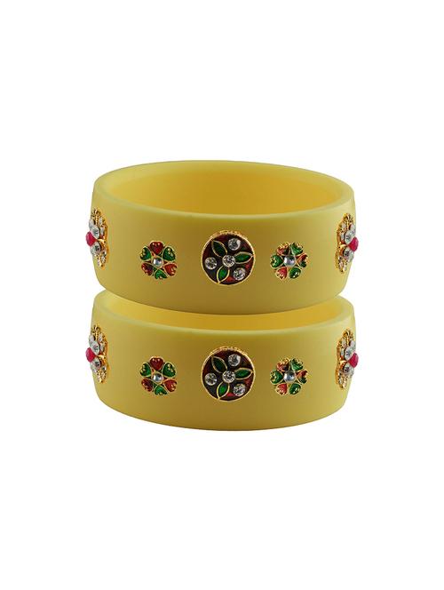 cream stone stud acrylic bangle with very extra large size - 18781955 - Very Small Image - 1