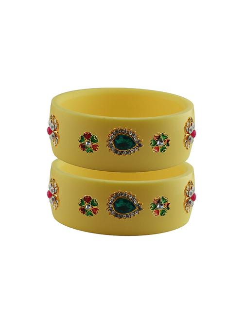 cream stone stud acrylic bangle with very extra large size - 18781963 - Very Small Image - 1