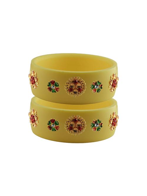 cream stone stud acrylic bangle with very extra large size - 18781975 - Very Small Image - 1