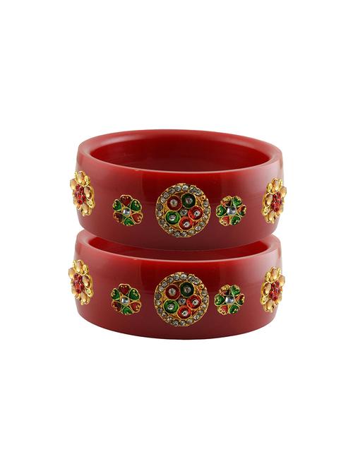 red stone stud acrylic bangle with very extra large size - 18781976 - Very Small Image - 1