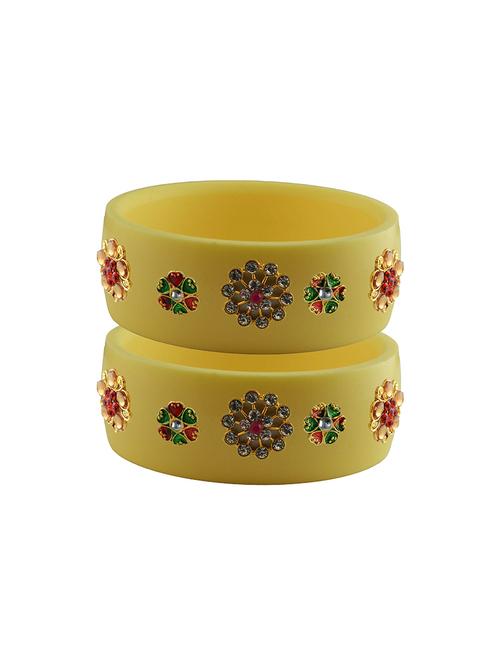 cream stone stud acrylic bangle with very extra large size - 18781982 - Very Small Image - 1