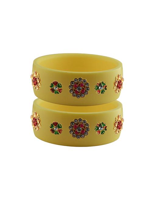 cream stone stud acrylic bangle with very extra large size - 18781992 - Very Small Image - 1