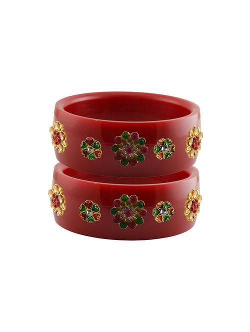 red stone stud acrylic bangle with very extra large size - 18781995 - Very Small Image - 1