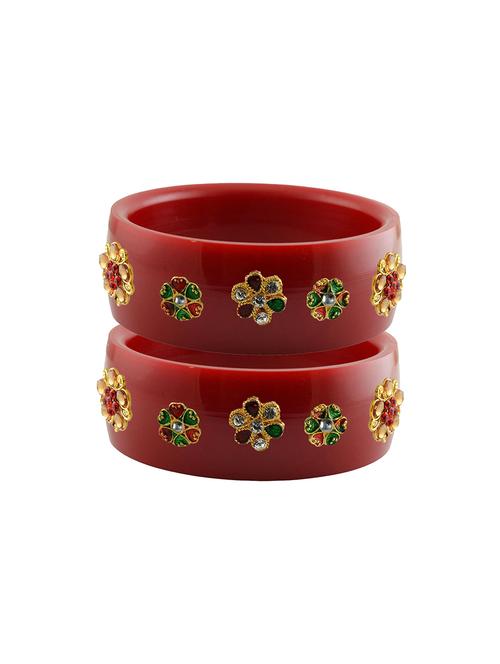 red stone stud acrylic bangle with very extra large size - 18781999 - Very Small Image - 1