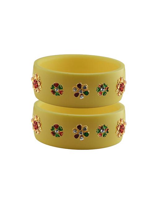 cream stone stud acrylic bangle with very extra large size - 18782000 - Very Small Image - 1