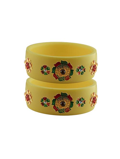cream stone stud acrylic bangle with very extra large size - 18782004 - Very Small Image - 1