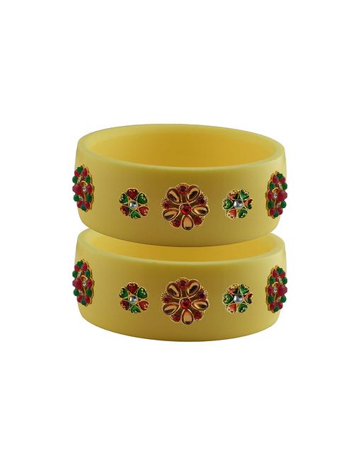 cream stone stud acrylic bangle with very extra large size - 18782008 - Very Small Image - 1