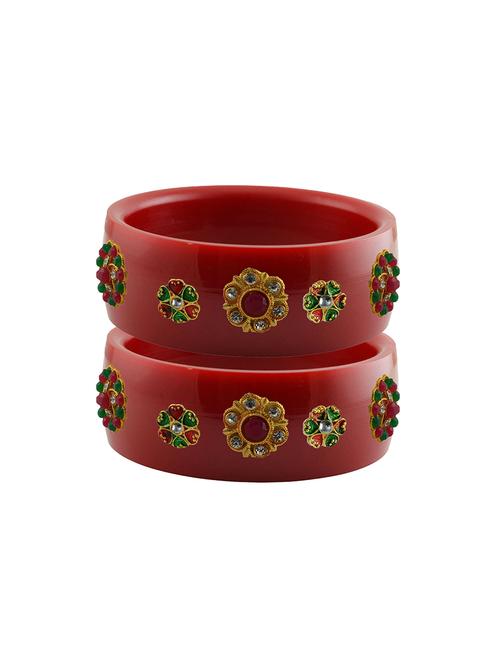 red stone stud acrylic bangle with very extra large size - 18782009 - Very Small Image - 1