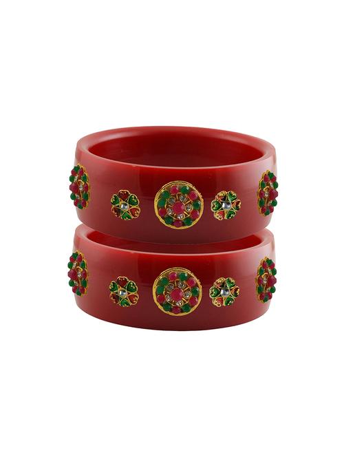 red stone stud acrylic bangle with very extra large size - 18782011 - Very Small Image - 1