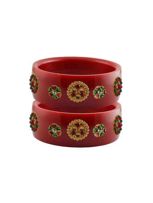red stone stud acrylic bangle with very extra large size - 18782013 - Very Small Image - 1