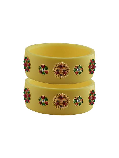 cream stone stud acrylic bangle with very extra large size - 18782014 - Very Small Image - 1