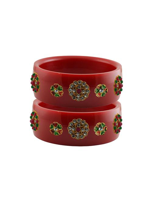 red stone stud acrylic bangle with very extra large size - 18782023 - Very Small Image - 1