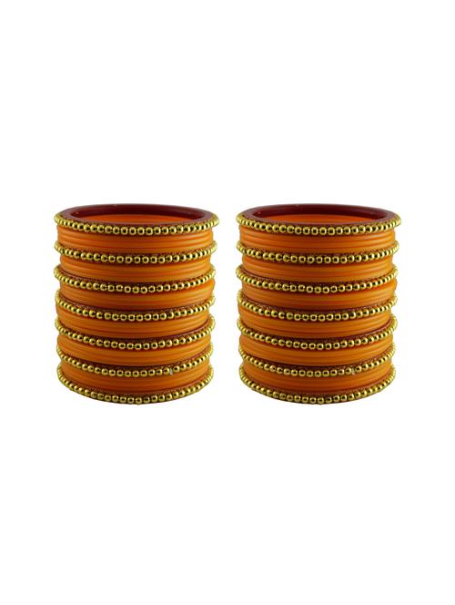 yellow moti stud acrylic bangle with very extra large size - 18782688 - Very Small Image - 1