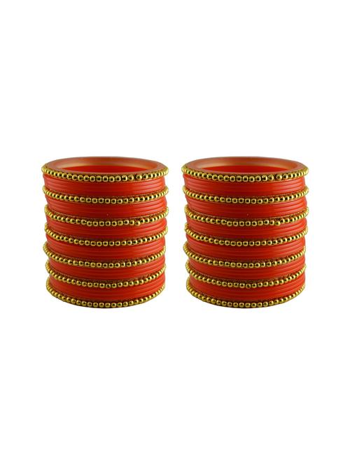 orange moti stud acrylic bangle with very extra large size - 18782706 - Very Small Image - 1