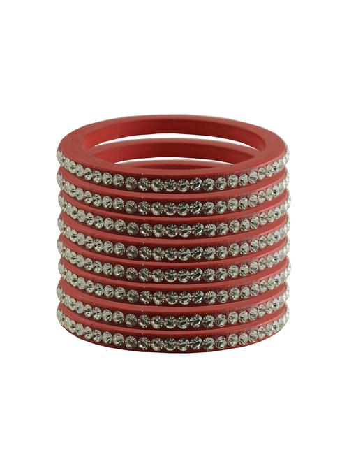 red stone stud acrylic lac bangle with extra large size - 18782711 - Very Small Image - 1