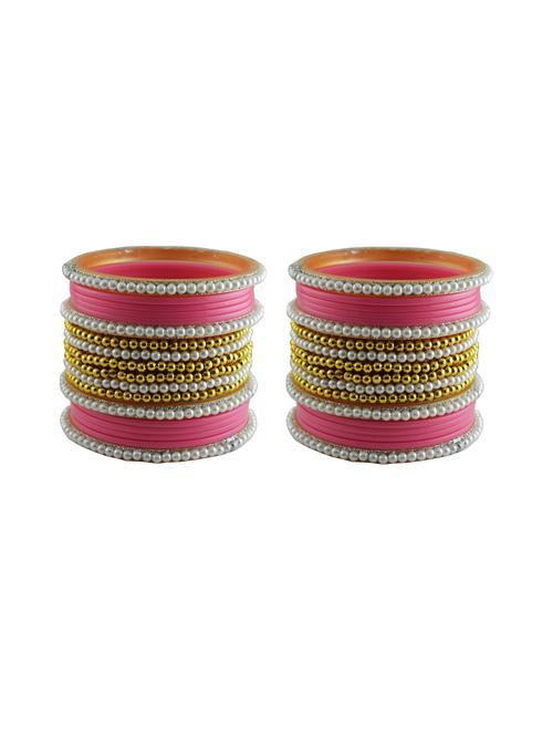 pink stone stud brass bangle - 18782728 - Very Small Image - 1