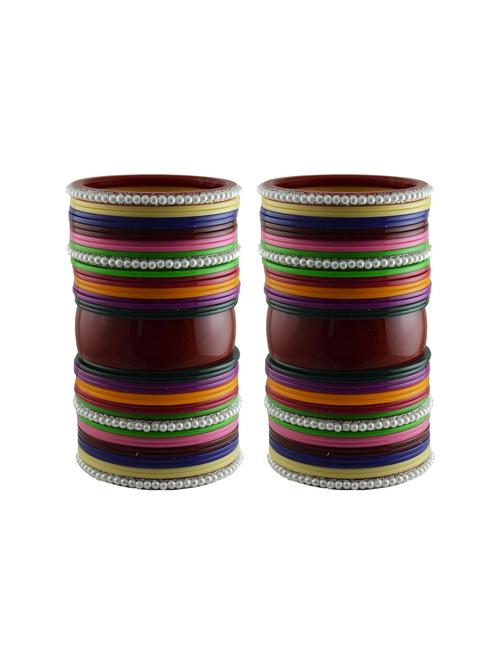 multi moti stud acrylic bangle with very extra large size - 18782734 - Very Small Image - 1